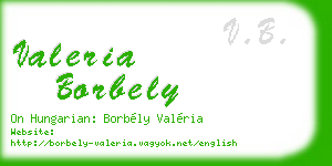 valeria borbely business card