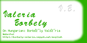 valeria borbely business card